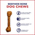 Pet Factory American Beefhide 12" Knotted Bone Dog Chew Treat, Peanut Butter Flavor, 1 Count/1 Pack