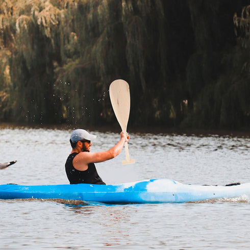 Sturdy Wooden Kayak Paddle for Kids - Perfect for Water Adventures
