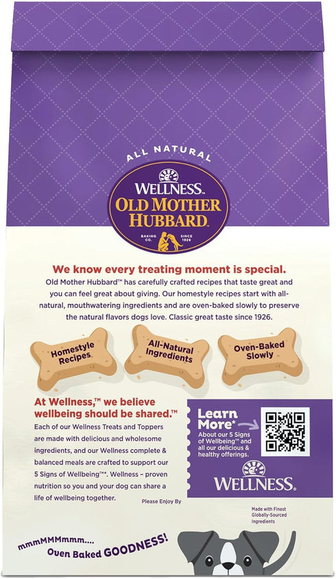20 oz Wellness Old Mother Hubbard Hip & Joint Dog Biscuits, Natural Training Treats, Chicken, Apple, Oats, and Carrot