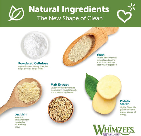 Whimzees by Wellness Dental Treats for Puppies, Natural, Grain Free, Helps Clean Teeth & Freshen Breath