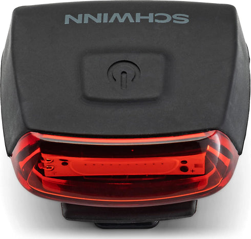 Schwinn LED Quick Wrap Bike Lights Set, Battery Powered Front Headlight and Rear/Back Tail Lights, Tool-Free Strap