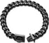 Dog Chain Collar with Secure Buckle, 19MM Black Cuban Link, Heavy Duty Chew Proof Walking Training Collar (19MM, 24")