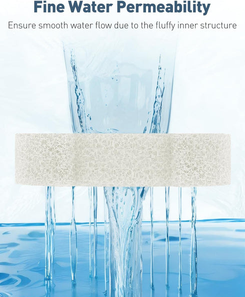4 Pack 5 Pawfly Aquarium Bio-Sponge Filter Replacement Sponges White Foam for This Small Gallon Sponge Filter