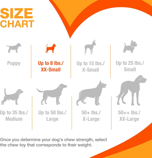 Nylabone Peanut Butter & Bacon Flexi Chew Bone – Moderate Chew – XX-Small/Tiny (2 Count).