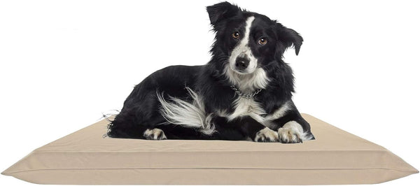 Waterproof Soft Durable Beige Elastic Machine-Washable Large Dog Bed Cover (47"x38")
