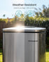 1.6-Gallon (6 ULTB590E02 SONGMICS Dog Poop Trash Can, L) Outdoor Garbage Can with Lid, Soft Close, Stainless Steel
