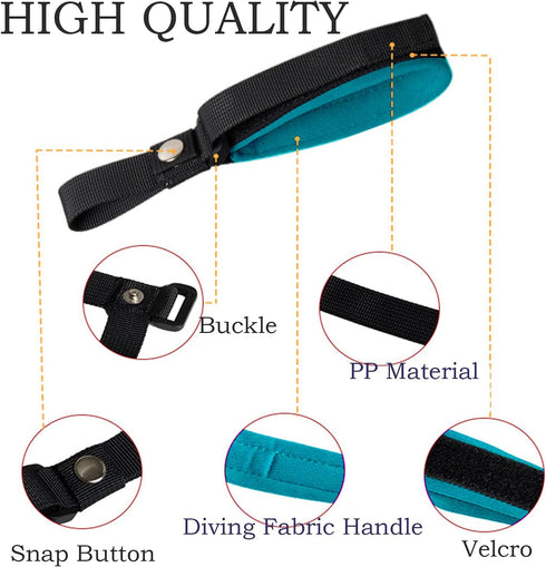 Dog Leash Wrist Strap, Hands Free Adjustable Velcro Wrist Safety Strap for Retractable Dog Leash, Blue Color