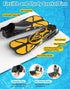 Snorkel Set with Fins for Adults, Snorkeling Gear Combo Set with Dry Top Snorkel Mask and Travel Bag for Diving,