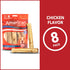 Pet Factory American Beefhide Dog Chew Treats, 5" Chip Rolls, Chicken Flavor, 8 Count/1 Pack