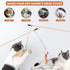 3-Piece Natural Wooden Cat Teaser Wand Toy Kit, 5 Silvervine Sticks and Elastic String Cat Pole Toy with Bell and