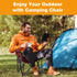 500 LBS, Camping Chair Portable Folding Outdoor Chair Heavy Duty Padded Chairs Lawn Chair with Cup Holder, Storage