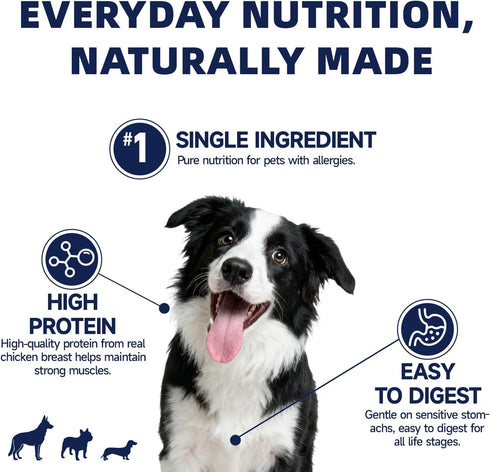 6 oz Freeze Dried Chicken Breast Treats for Dogs & Cats, Single Ingredient, High Protein Training Treat, Grain Free