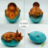 Squeaky Latex Dog Toys, Cute Dinosaur Egg Chew Toys for Training and Fetch, 5.5inch for Small Medium Large Dogs
