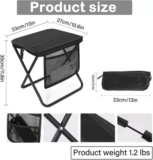 QTYSFE 2026 2pcs Portable Stool, Pocket Chair Fishing Stool, Large Size Adjustable Shoulder Strap Folding Stool, New
