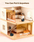 6 3 88oz/2.6L Battery Operated Cat Water Fountain: GOOIFUN Cat Fountain with Filters + Sponges - Cats Water Bowl