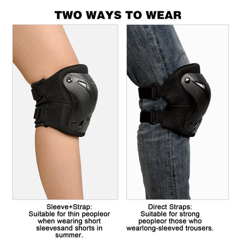 Roller Skate Pads, Adult Knee and Elbow Pads for Roller Skating, Wrist Guards, Protective Gear for Men and Women