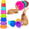 Iffitya 8 Pcs Colorful Stacking Cups for Rabbits, Colorful Bunny Cups for Rabbits