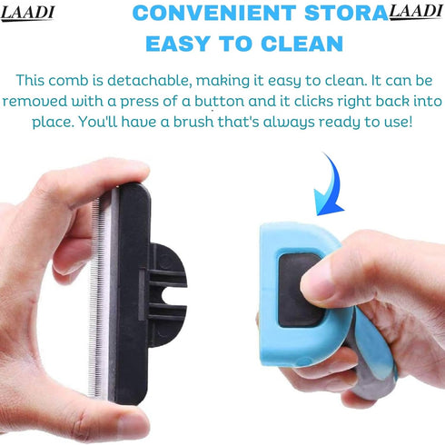 Deshedding Tool for Dogs and Cats, Reduces Shedding by Up to 95% in Less Than 10 Minutes, Grooming Brush