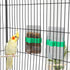 Hypeety Bird Water Feeder Dispenser, Automatic Parrot Water Feeder Cup 200ml / 7.05 oz Clear Bird Cage Feeder