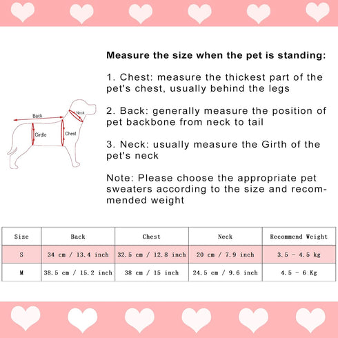Pet Dog Knitted Sweaters, Soft Winter Warm Turtleneck Pajamas for Dogs and Cats, Valentine Clothing