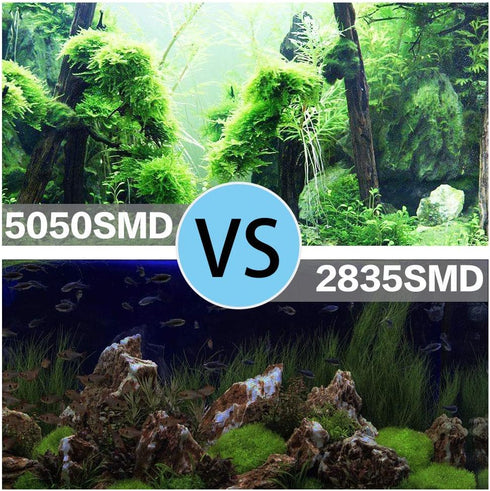 LED Aquarium Light, 7.5inch Colorful Submersible Fish Tank Light with Adjustable Brightness and Memory Function
