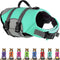 Dog Life Jacket, Reflective & Adjustable Dog Life Vest with Rescue Handle for Swimming and Boating, Ripstop Safety Life