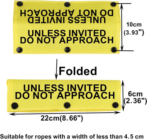 Funny Dog Leash Sleeve - "Unless Invited Do Not Approach" Wrap Sleeve for Pet Birthday Gift
