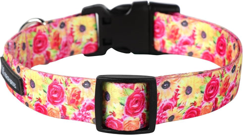 Maca Bates Designer Cute Dog Collar with Rose Flower, Spring Collars for Small, Medium, Large Chihuahua and Pitbull