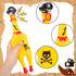 AMOR PRESENT Squeaky Rubber Chicken, Pirate Squeeze Chicken Toy for Halloween Party, Chew Toy for Pets, Prank Novelty