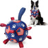 4th July Theme Soccer Ball Dog Toy, Interactive Play Balls for Tug of War, USA Independence Day for Small Medium Big