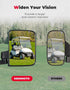 KEMIMOTO No Drilling Golf Cart Side Mirrors, Universal Folding Side View Mirrors for 0.75"-1.25" Square Rail,