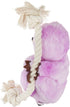 Fringe Studio Plush Dog Toy, Purple Sloth On A Rope, PetShop Collection