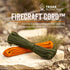 Firecraft Cord - Utility Paracord Survival Rope, Parachute Cord for Emergency Preparedness, Fishing, Sewing, Tinder