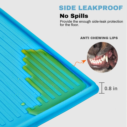 24" 24" Pee Pad Holder, Puppy Pad Holder, x Heavy Silicone Pee Tray Mat for Dogs with Clips, Reusable, High Edge