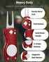 GreenHaven Golf Divot Repair Tool 2-6 Pack, Foldable Metal Green Tool with Magnetic Putt Alignment Marker
