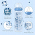 LittleForBig Adult Glass Feeding Bottle Ultra Printed Specialty Oversized Little Blue Pattern