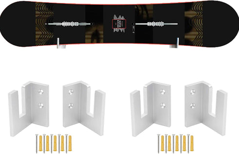 YYST Snowboard Wall Mount Rack Hanger, Fits Snowboard and Longboard (2).