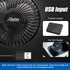 Roykaw Portable USB Powered Golf Cart Fan - Compatible with EZGO Club Car Yamaha Models, 3 Speed & 360° Rotation