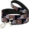 Buckle-Down Pet Leash - American Eagle Flags - 4 Feet Long - 1.5" Wide