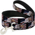 Buckle-Down Pet Leash - American Eagle Flags - 4 Feet Long - 1.5" Wide