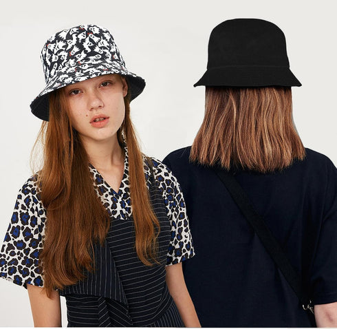 Halloween Bucket Hat, Reversible Beach Sun Hat for Women