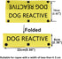 Funny Dog Leash Sleeve, Dog Reactive Wrap Alert Hanging ID Patch Tag, Pet Birthday Gift (Dog Reactive-YE Sleeve)