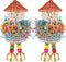 Conure Toys, Hanging Foraging Shredder Sola Balls with Bell for Small Parrots, Budgies, Cockatiels