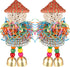 Conure Toys, Hanging Foraging Shredder Sola Balls with Bell for Small Parrots, Budgies, Cockatiels