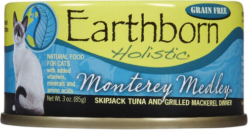 Earthborn Holistic Natural Grain-Free Canned Cat & Kitten Food, Monterey Medley, 3 oz (Pack of 24)