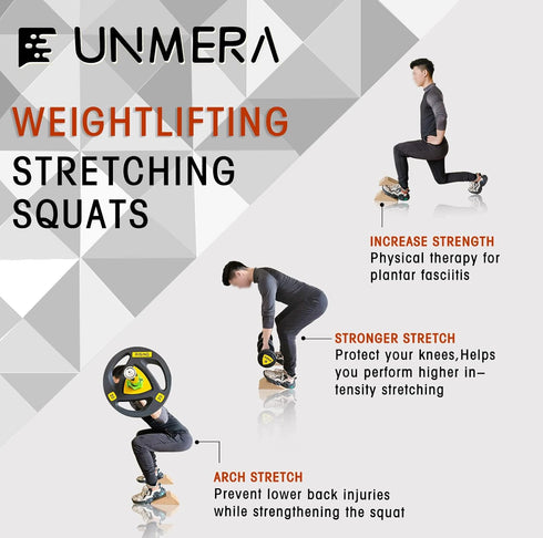 Squat Wedge Block 2PCS Non-Slip Ramp, Professional Squat Platform for Heel Elevated Squats and Calf Raises
