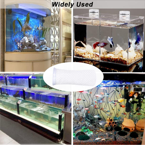 4Pcs 4inch 150 Micron Honeycomb Filter Socks, 3D Design Aquarium Filter Bags for Saltwater and Freshwater
