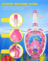 W WSTOO Kids Full Face Snorkel Mask with Dry Top Safe Breathing System, 180 Degree Panoramic View Snorkeling Gear
