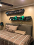Poskad Ski Wall Mount Display, Snowboard Wall Rack, Solid Aluminum Shelf Brackets for Home and Garage Storage