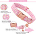 Daisy Summer Cotton Dog Collar with Metal Buckle, Pink Gift Collar for Small Medium Large Dogs, Cute Durable Comfortable